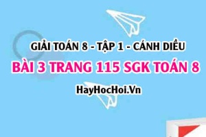 Giải bài 3 trang 115 Toán 8 Tập 1 SGK Cánh Diều: Tính chất của hình thoi